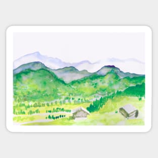 Mountains watercolor Sticker